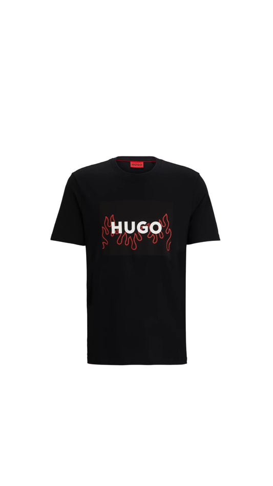 Hugo Boss Tee Logo con Llamas